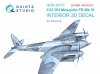 Quinta Studio QDS-32170 DH Mosquito FB Mk.VI 3D-Printed & coloured Interior on decal paper (Tamiya) (small version) 1/32